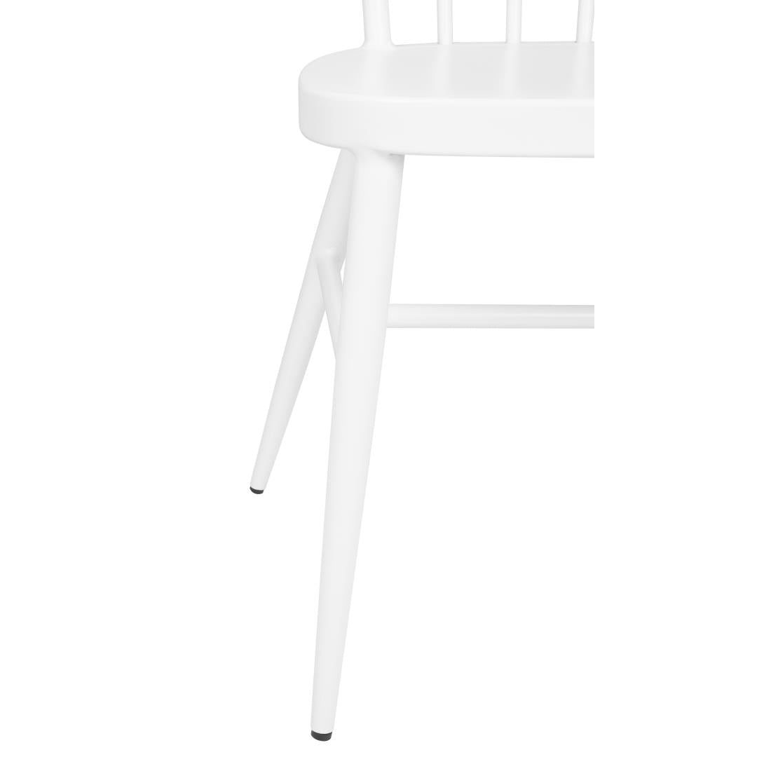Bolero Windsor Aluminium White Chairs White (Pack of 4) - DP718 Metal Dining Chairs Bolero