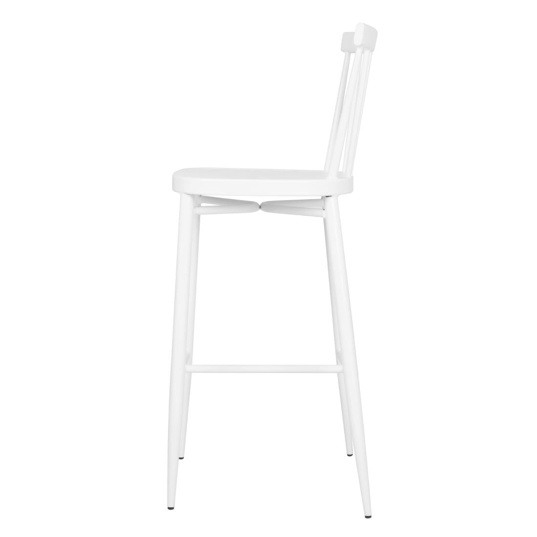 Bolero Windsor Aluminium White High Stools (Pack of 2) - DP719 All Stools Bolero