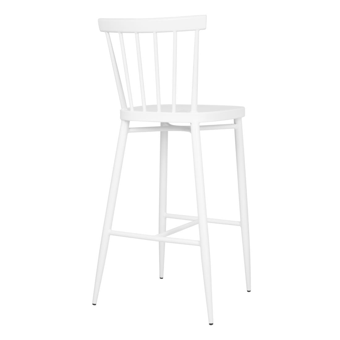 Bolero Windsor Aluminium White High Stools (Pack of 2) - DP719 All Stools Bolero