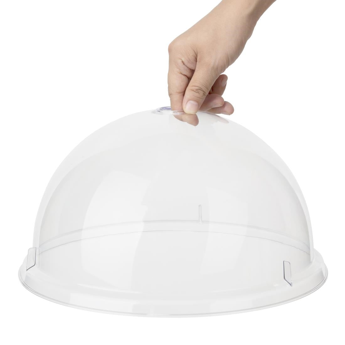 Olympia Kristallon Polycarbonate Domed Plate Cover Round 300mm - DP792 Plates Olympia