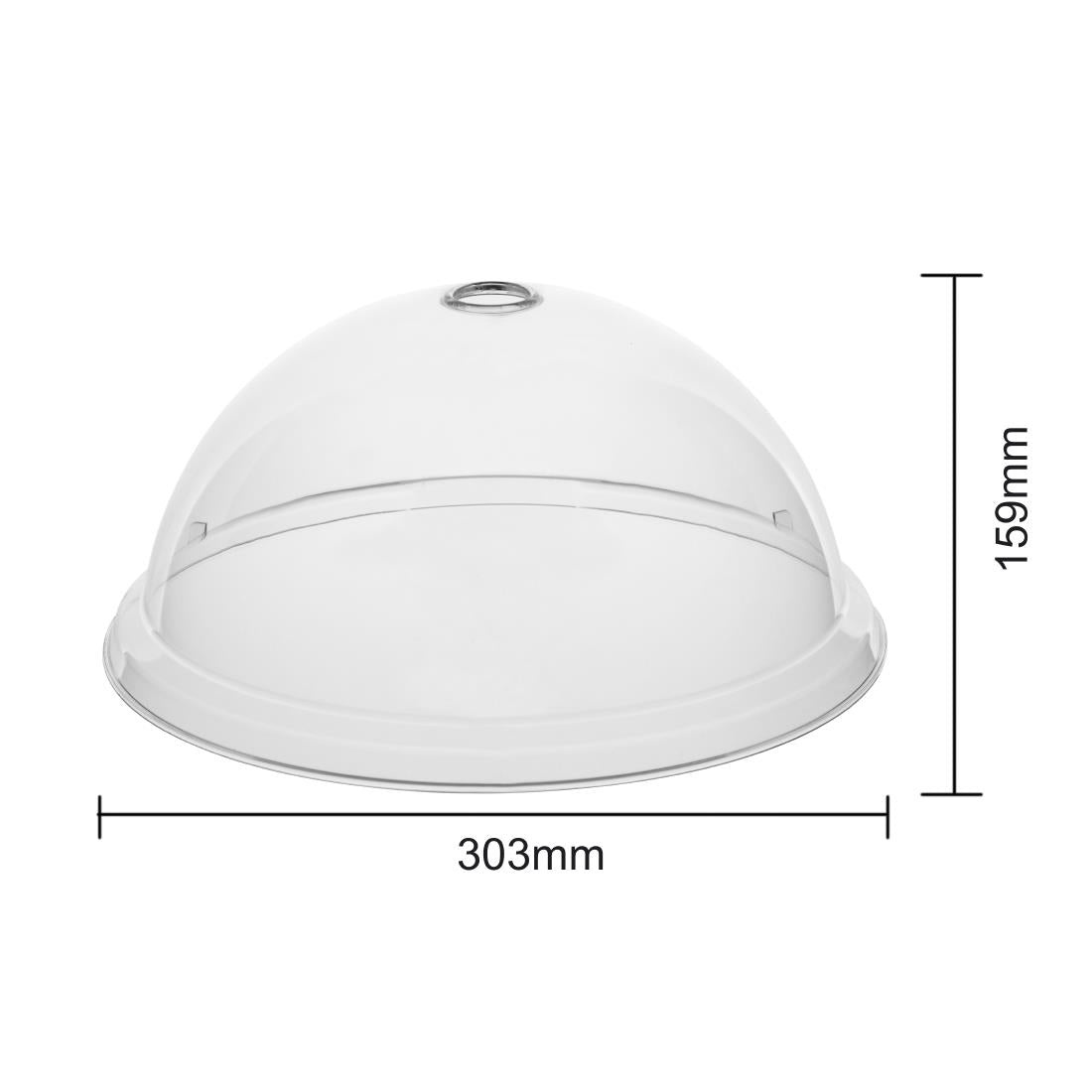 Olympia Kristallon Polycarbonate Domed Plate Cover Round 300mm - DP792 Plates Olympia