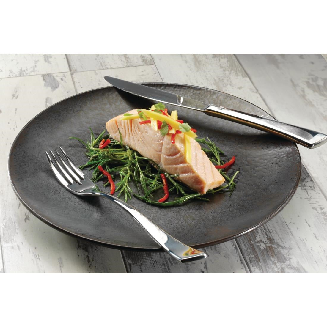 Olympia Fusion Round Black Coupe Plate 270mm (Pack of 4) - DR088 Plates Olympia