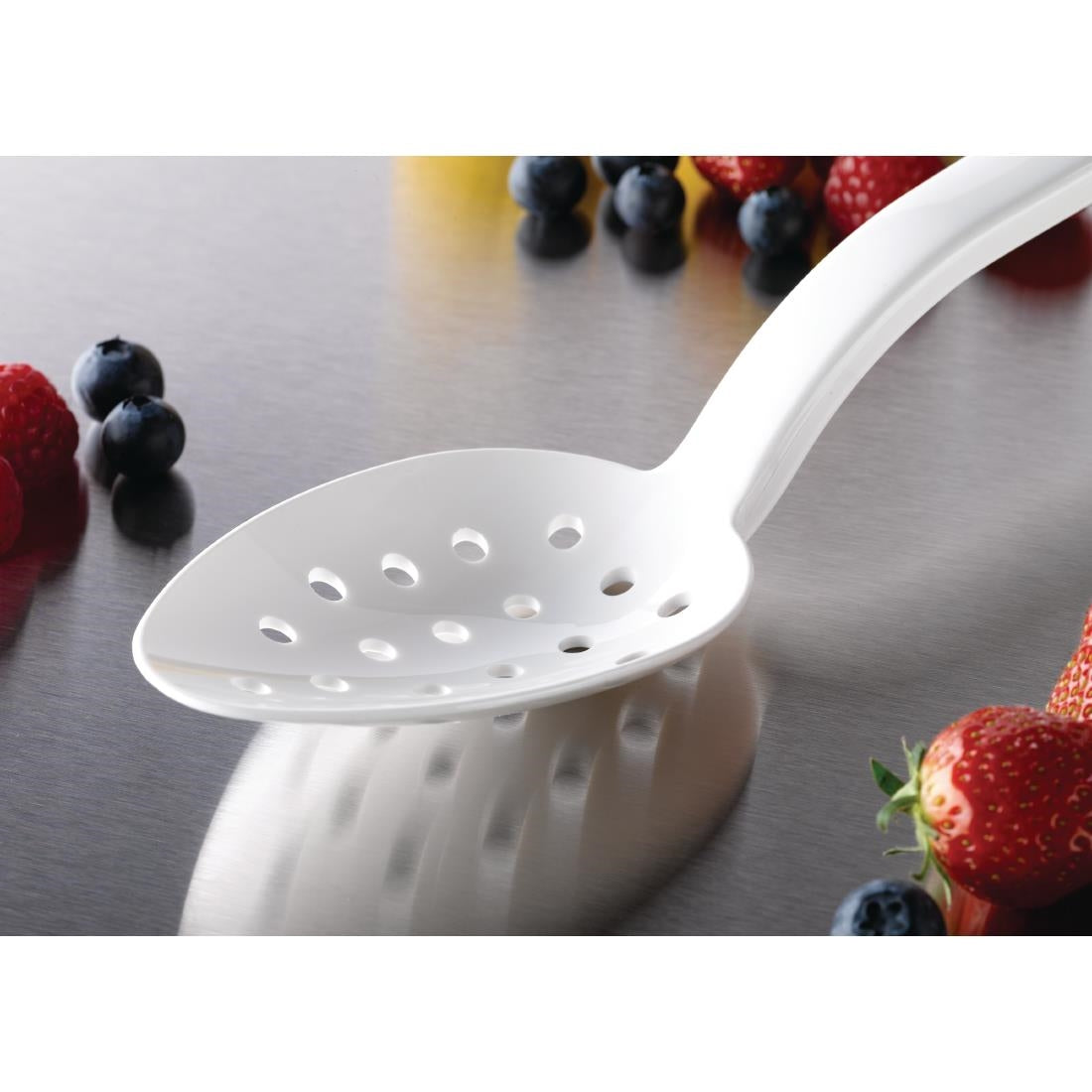 Matfer Bourgeat Exoglass Perforated Serving Spoon White 13" - DR197 Matfer Bourgeat