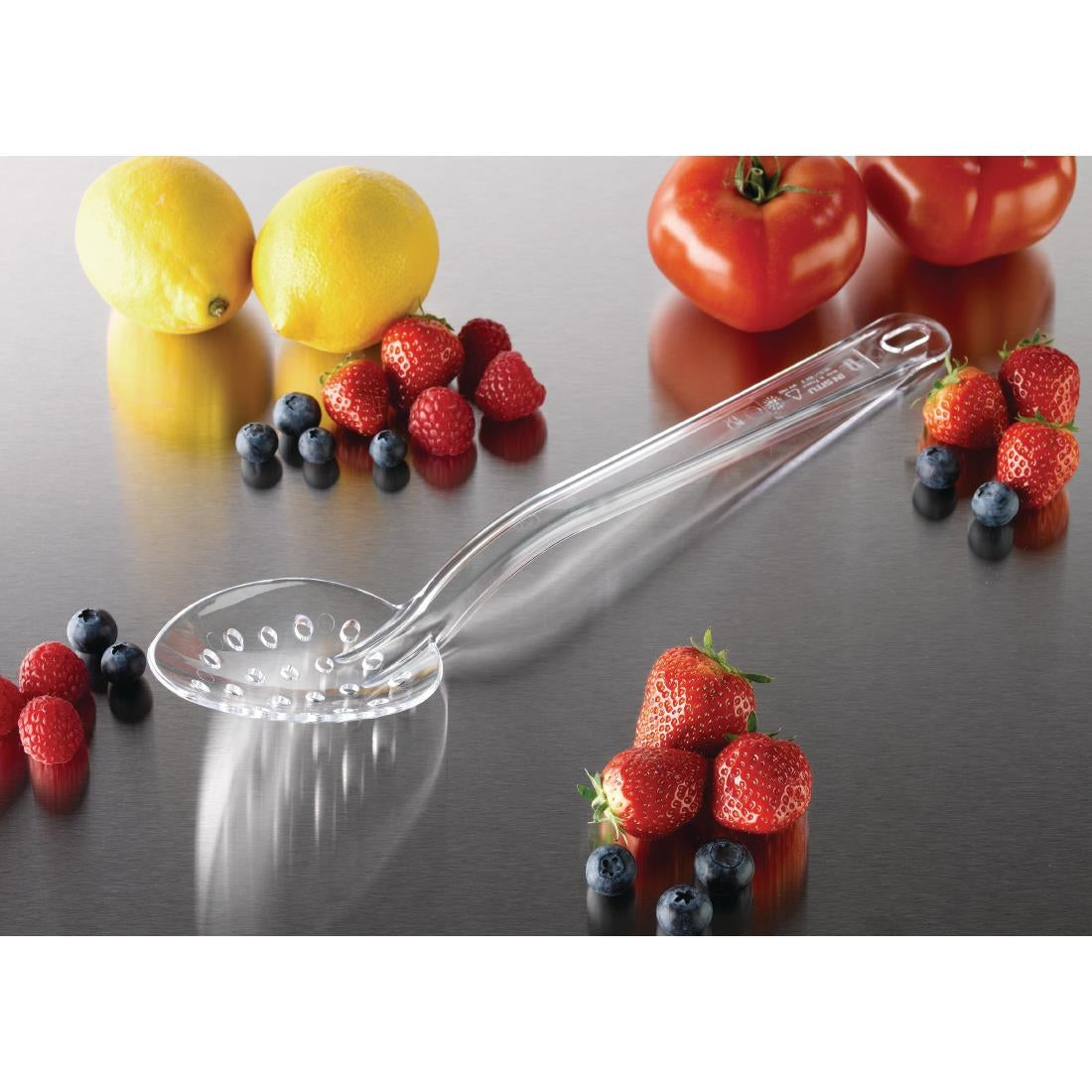Matfer Bourgeat Exoglass Perforated Serving Spoon Clear 13" - DR198 Matfer Bourgeat
