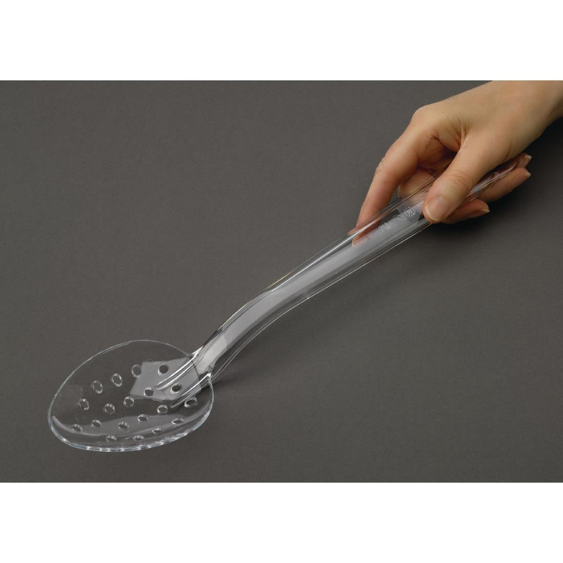 Matfer Bourgeat Exoglass Perforated Serving Spoon Clear 13" - DR198 Matfer Bourgeat
