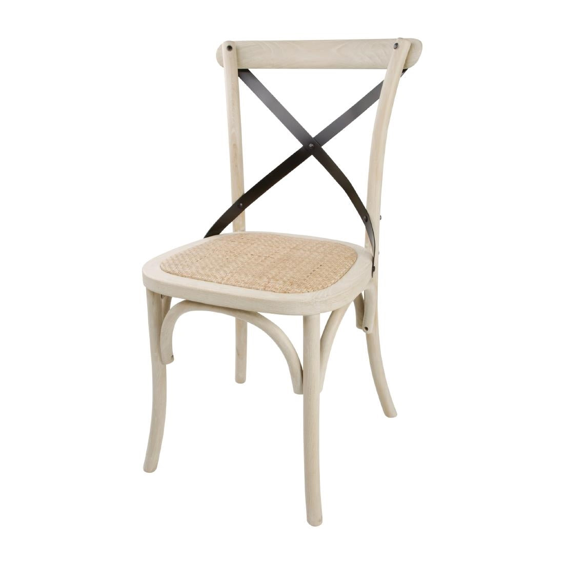 Bolero Bentwood Chairs with Metal Cross Backrest (Pack of 2) - DR306 Bentwood Chairs Bolero
