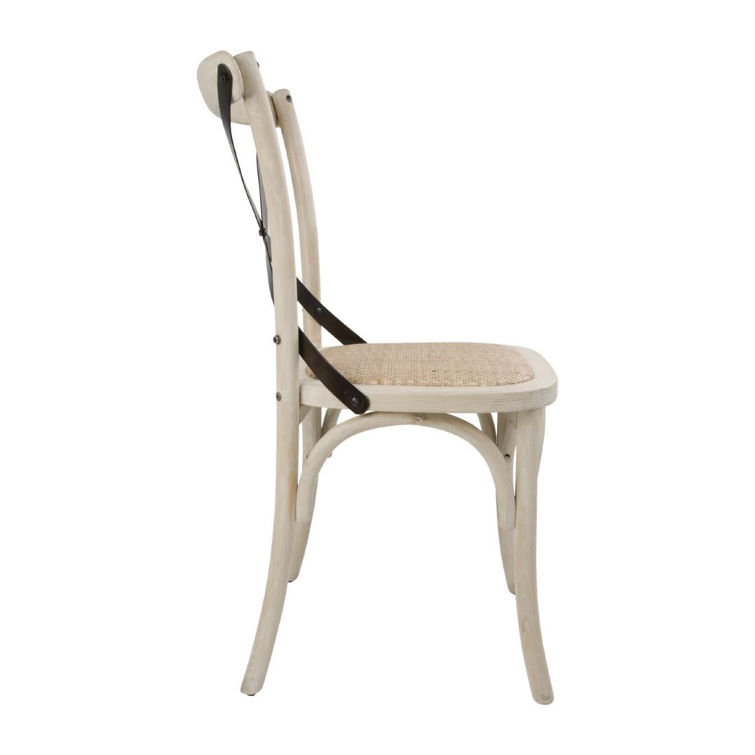 Bolero Bentwood Chairs with Metal Cross Backrest (Pack of 2) - DR306 Bentwood Chairs Bolero