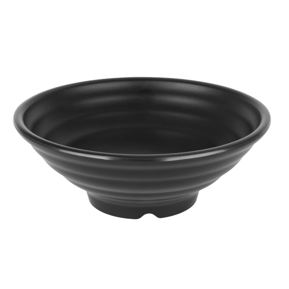 Olympia Kristallon Fusion Melamine Large Bowls Black 225mm (Pack of 4) - DR512 Bowls Olympia
