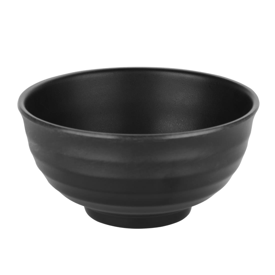 Olympia Kristallon Fusion Melamine Rice Bowls Black 120mm (Pack of 6) - DR514 Bowls Olympia