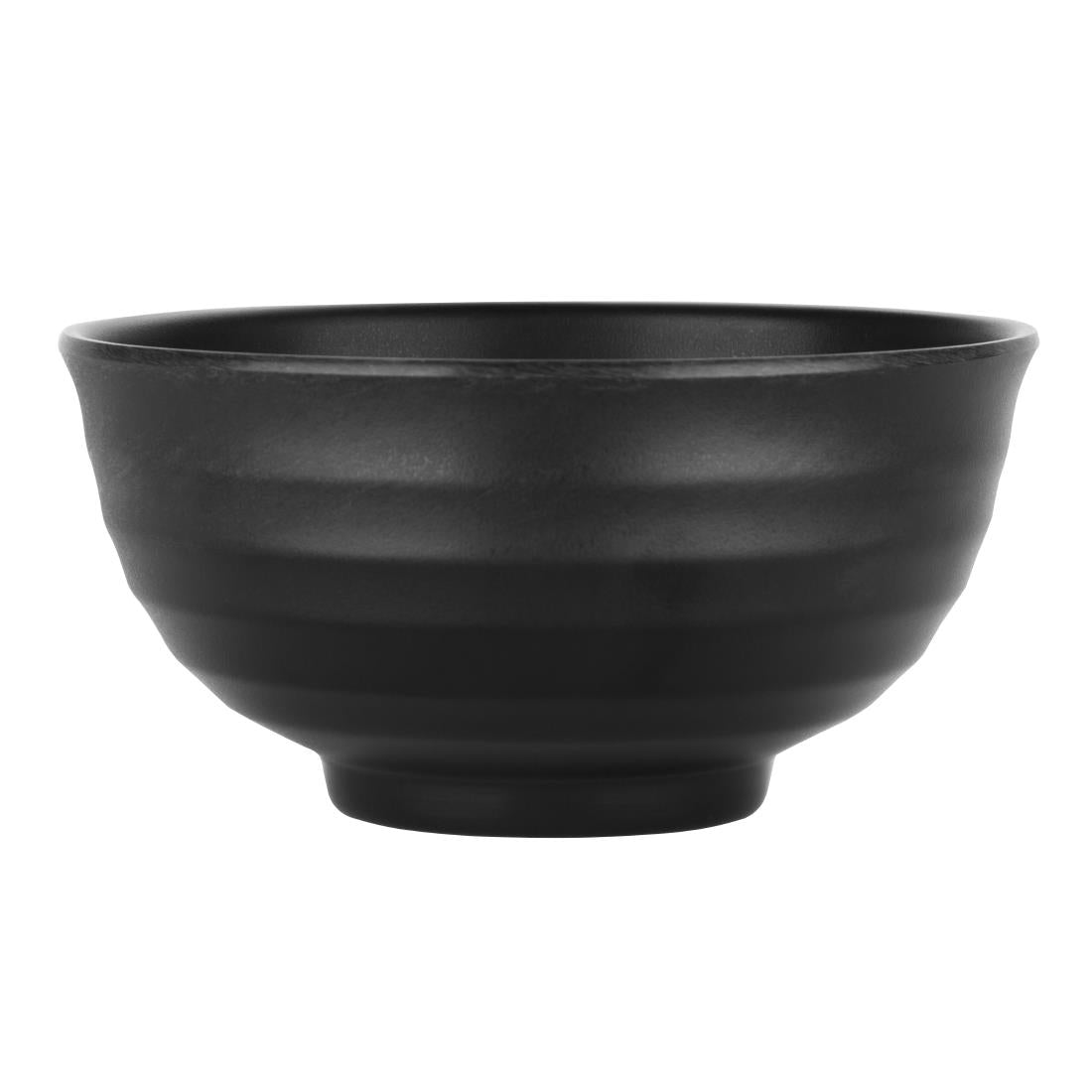 Olympia Kristallon Fusion Melamine Rice Bowls Black 120mm (Pack of 6) - DR514 Bowls Olympia
