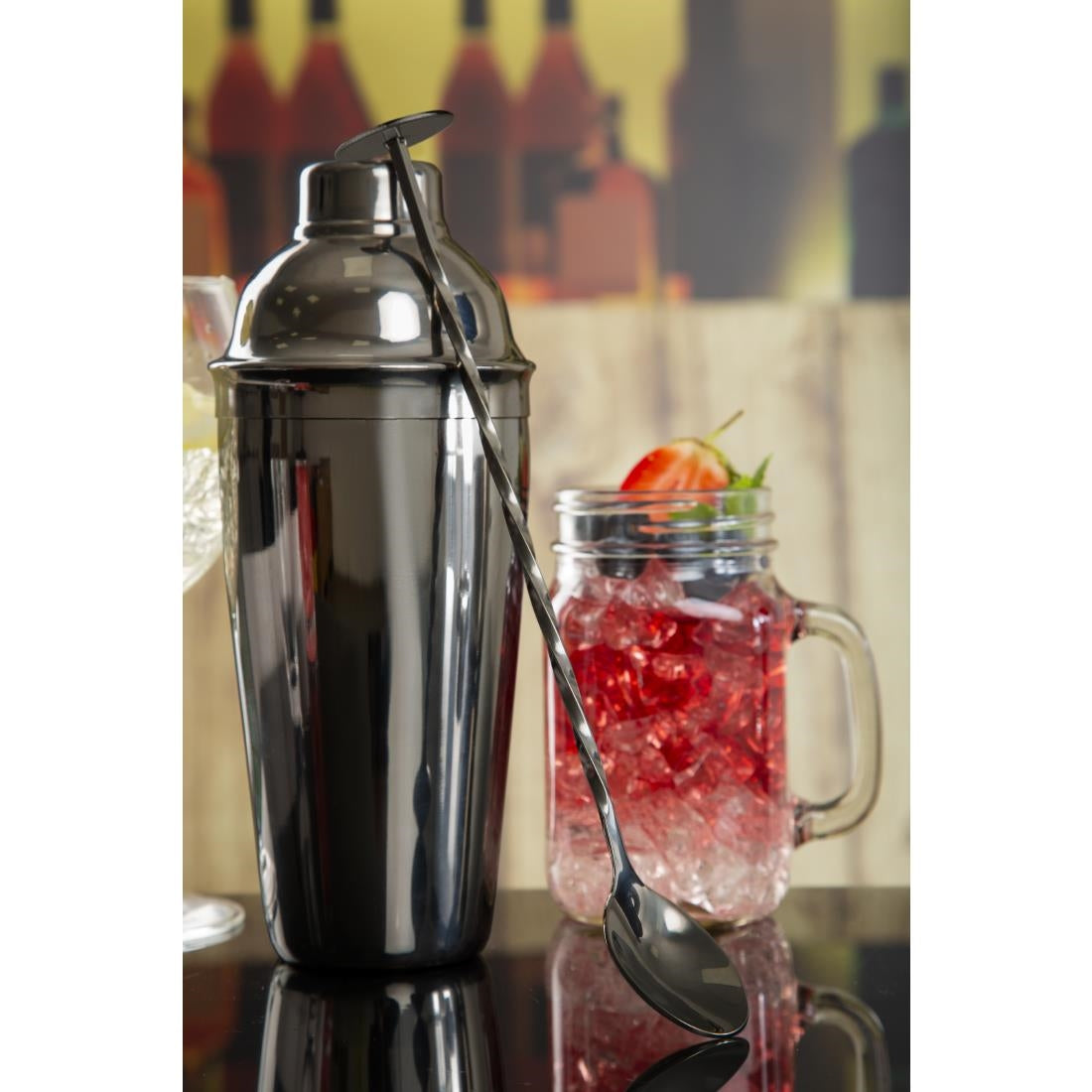 Olympia Cocktail Mixing Spoon Gunmetal - DR635 Spoons Olympia