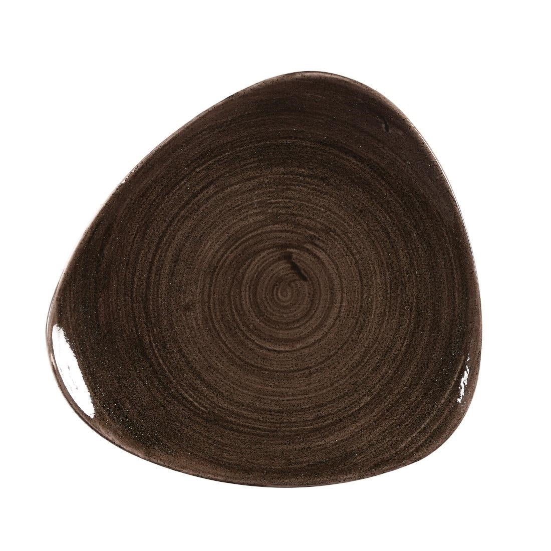 Churchill Stonecast Patina Triangular Plates Black 229mm (Pack of 12) - DR655 Plates Churchill