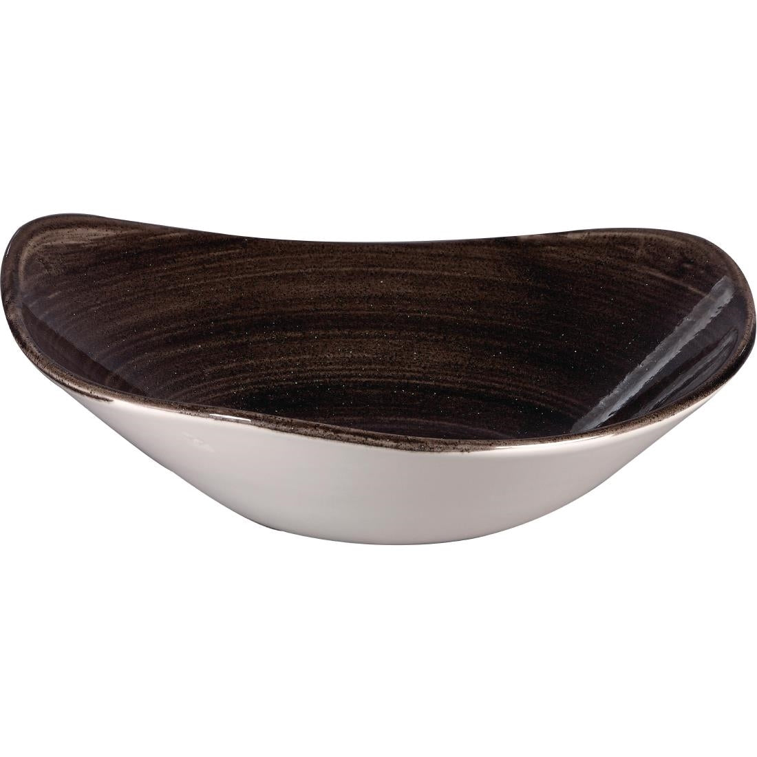Churchill Stonecast Patina Triangular Bowls Black 235mm (Pack of 12) - DR656 Bowls Churchill