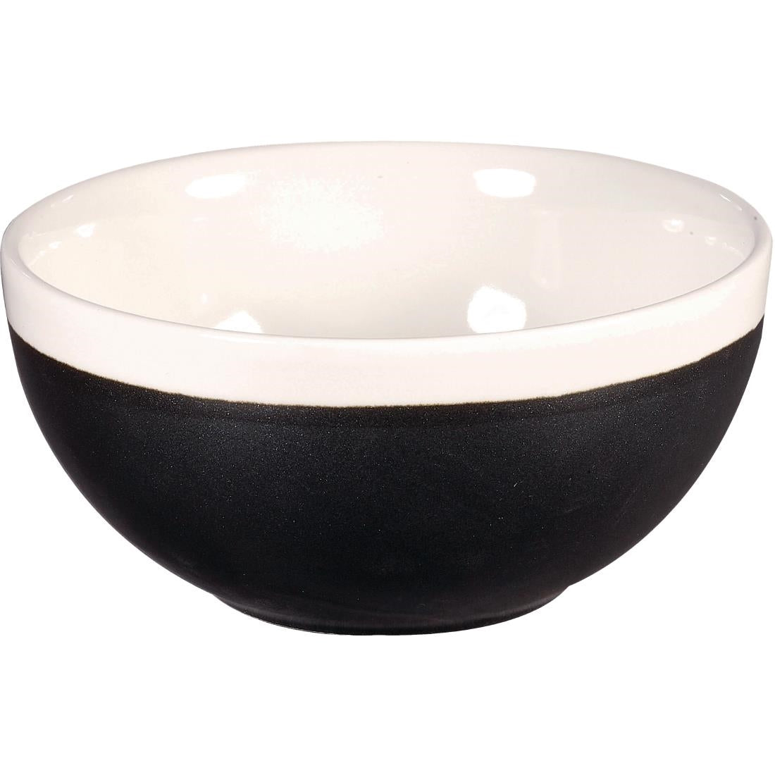Churchill Monochrome Soup Bowl Onyx Black 455ml (Pack of 12) - DR688 Bowls Churchill