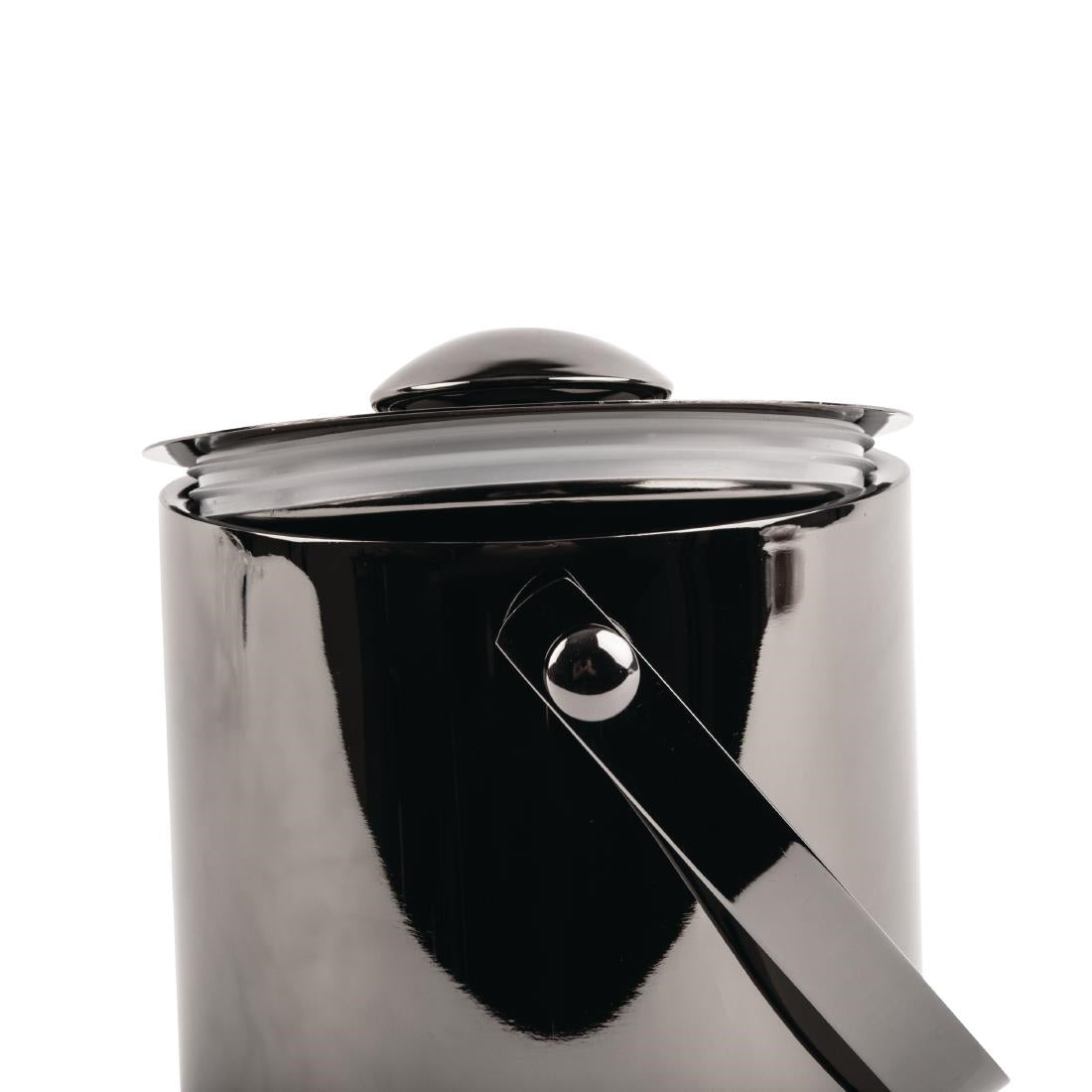Olympia Double Walled Ice Bucket with Lid 1Ltr Gunmetal - DR742 Olympia