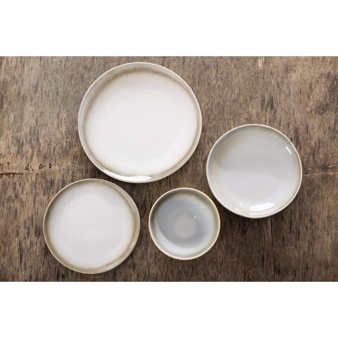 Olympia Birch Taupe Wide Bowls 208mm (Pack of 6) - DR784 Bowls Olympia