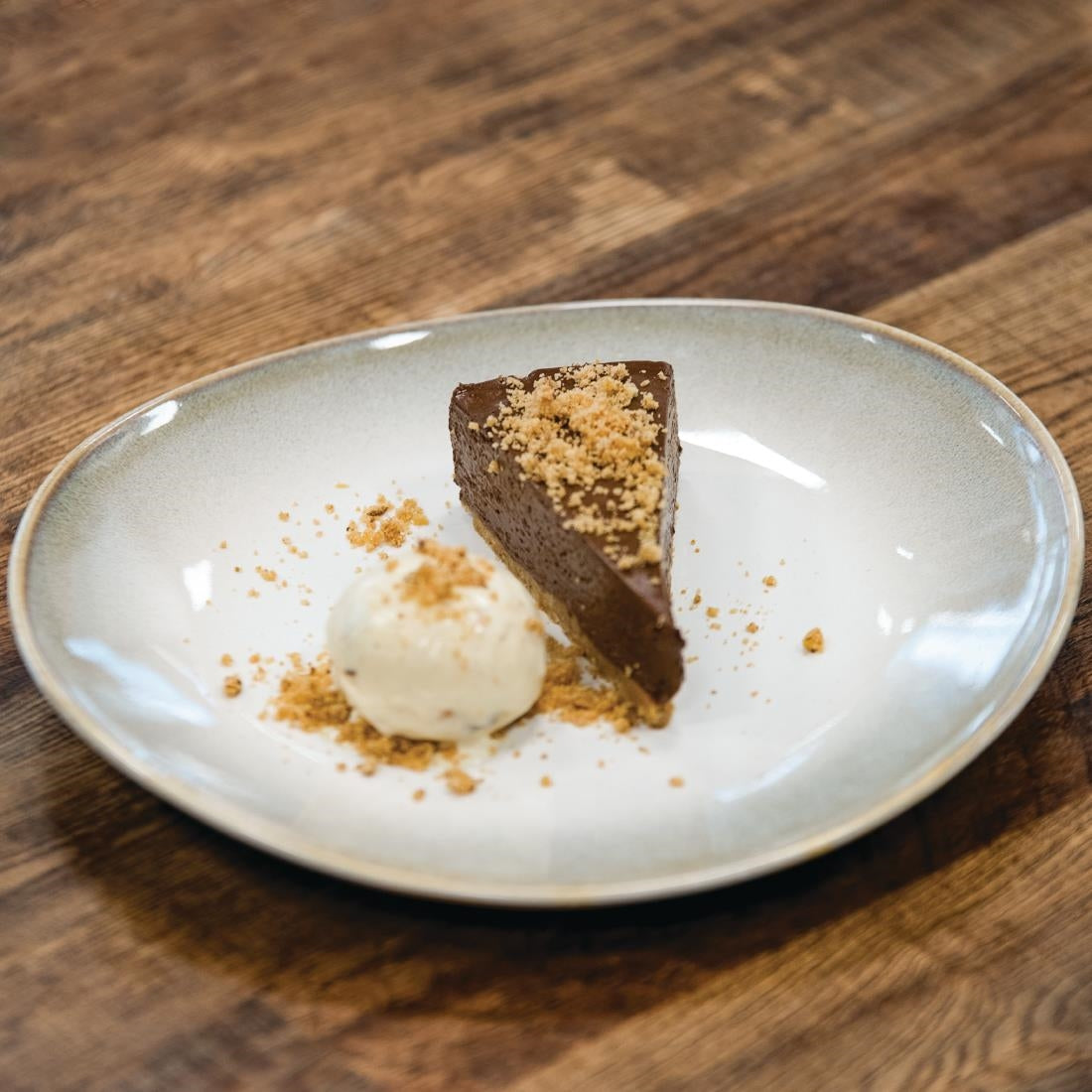 Olympia Birch Taupe Coupe Plates 205mm (Pack of 6) - DR782 Plates Olympia