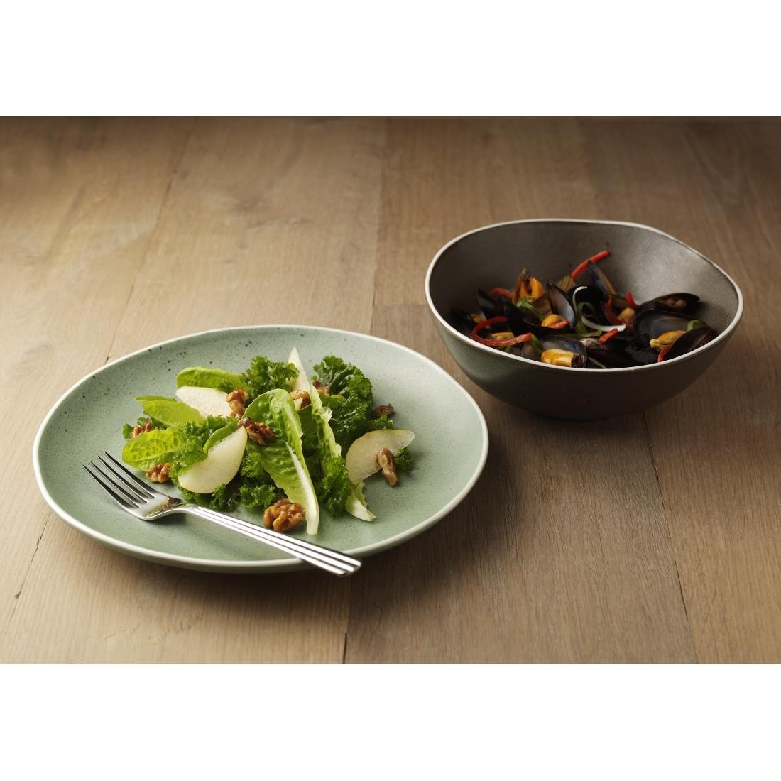 Olympia Chia Deep Bowls Charcoal 210mm (Pack of 6) - DR816 Bowls Olympia
