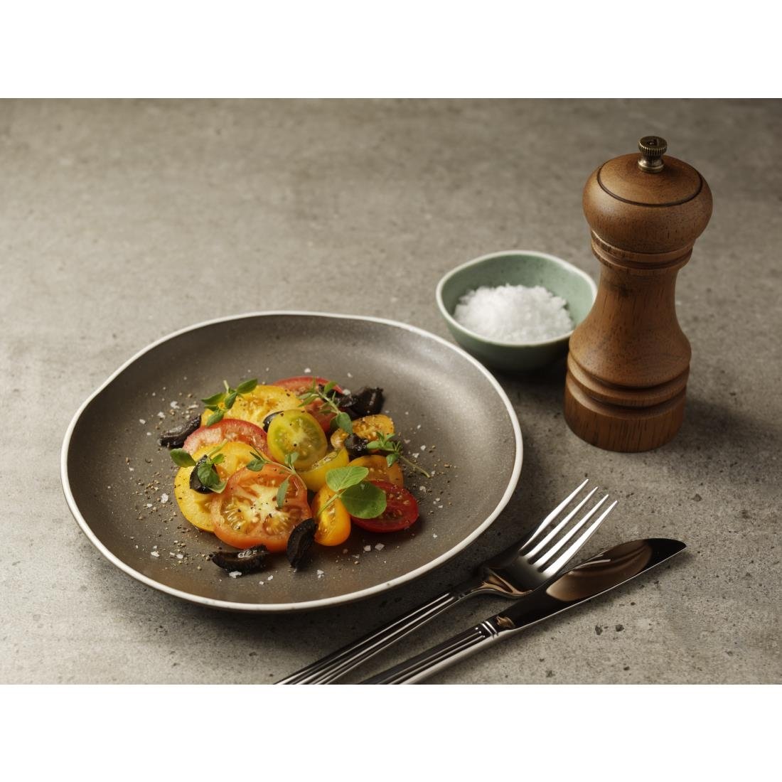 Olympia Chia Plates Charcoal 270mm (Pack of 6) - DR814 Plates Olympia