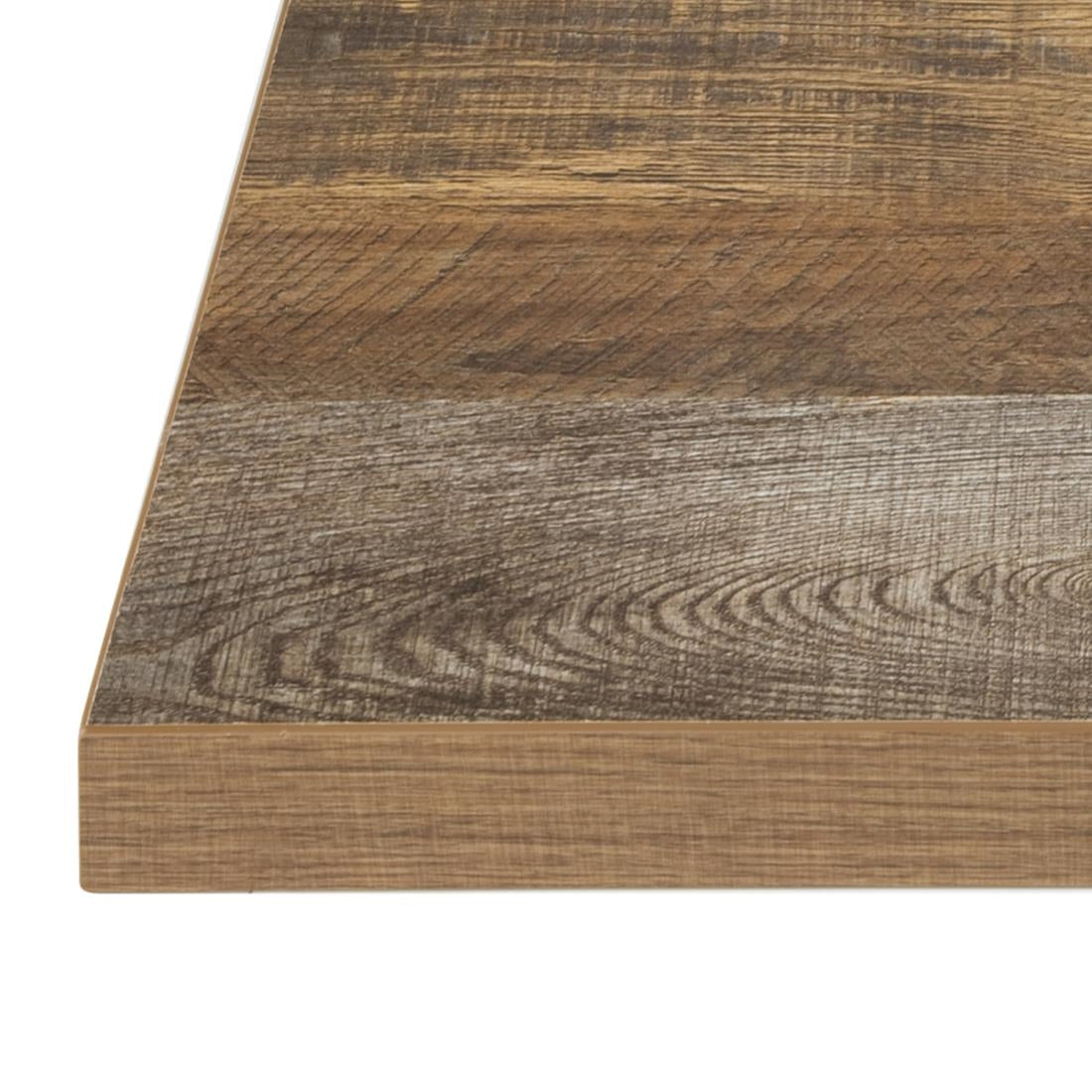 Bolero Pre-Drilled Square Table Top Urban Dark 600mm - DR821 Wood Effect Table Tops Bolero
