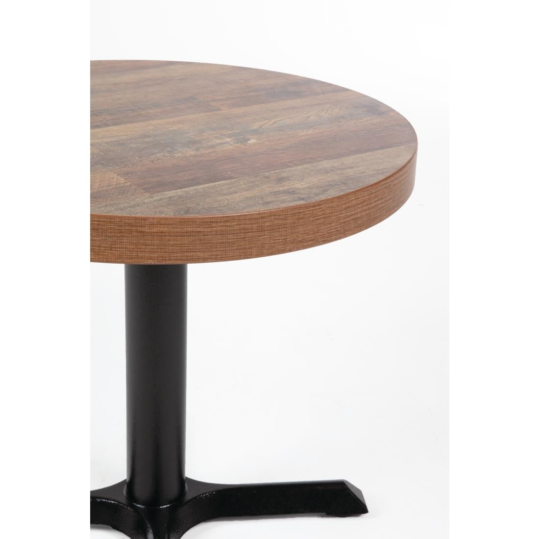 Bolero Pre-Drilled Round Table Top Urban Dark 600mm - DR822 Wood Effect Table Tops Bolero