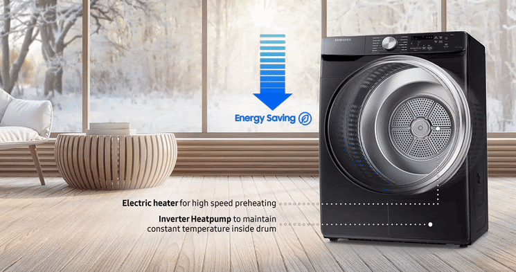 Samsung Large Capacity Heat Pump Tumble Dryer DV16T8520BV/EU - FT268 Commercial Tumble Dryers Samsung