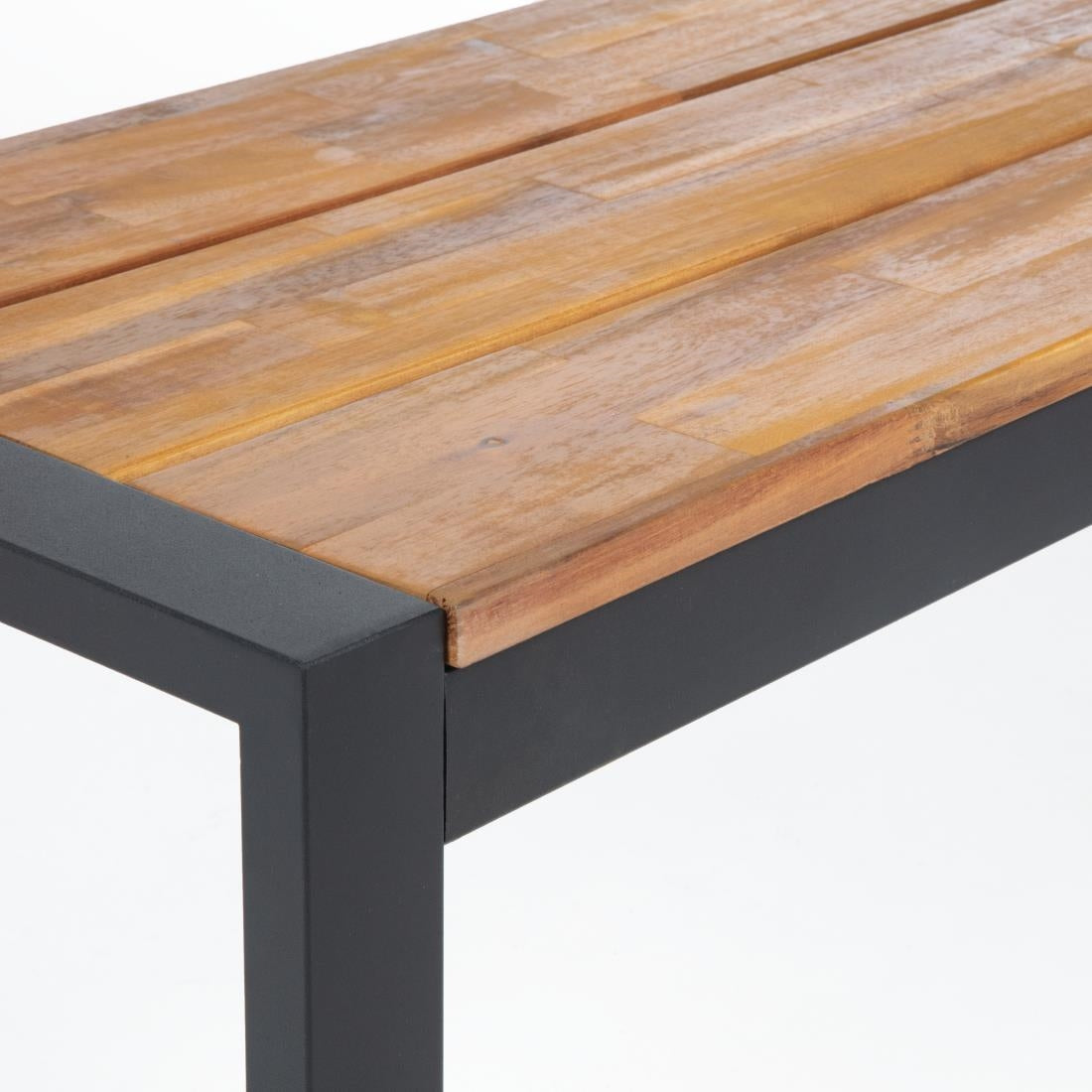 Bolero Acacia Wood and Steel Industrial Benches 1600mm (Pack of 2) - DS158 Benches Bolero