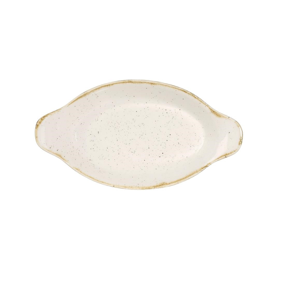 Churchill Stonecast Oval Eared Dishes Barley White 232mm (Pack of 6) - DS490 Churchill Super Vitrified Churchill
