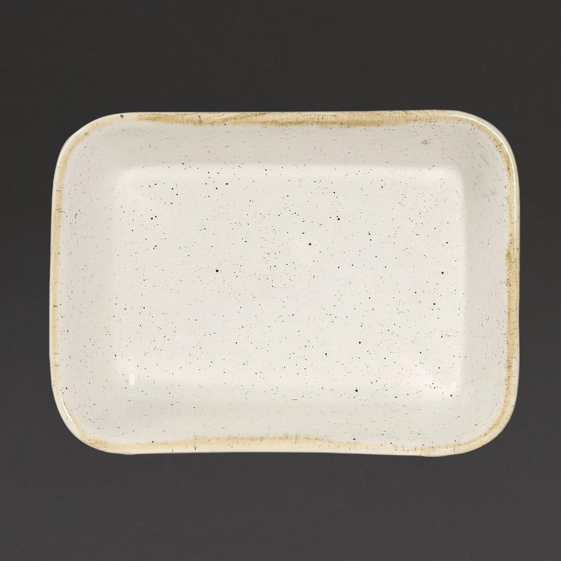 Churchill Stonecast Deep Rectangular Dishes Barley White 160mm (Pack of 12) - DS494 Churchill Super Vitrified Churchill