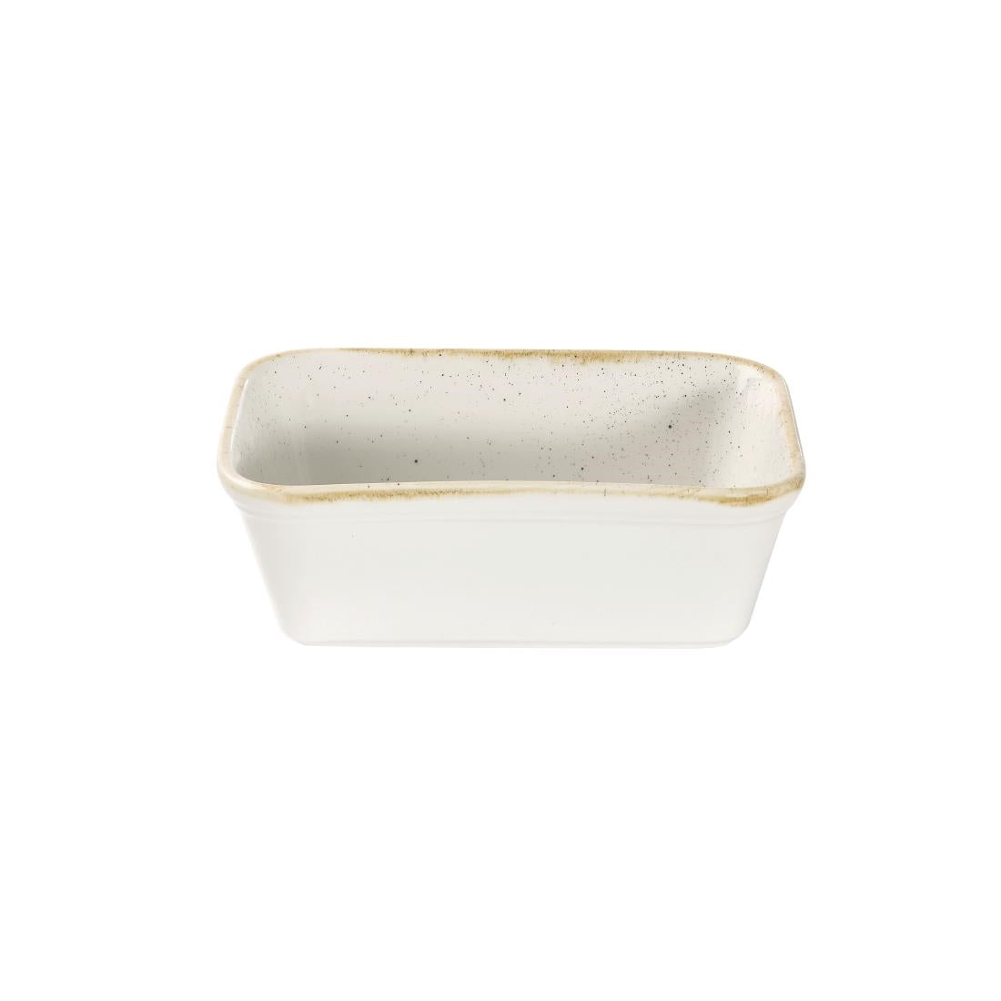 Churchill Stonecast Deep Rectangular Dishes Barley White 160mm (Pack of 12) - DS494 Churchill Super Vitrified Churchill