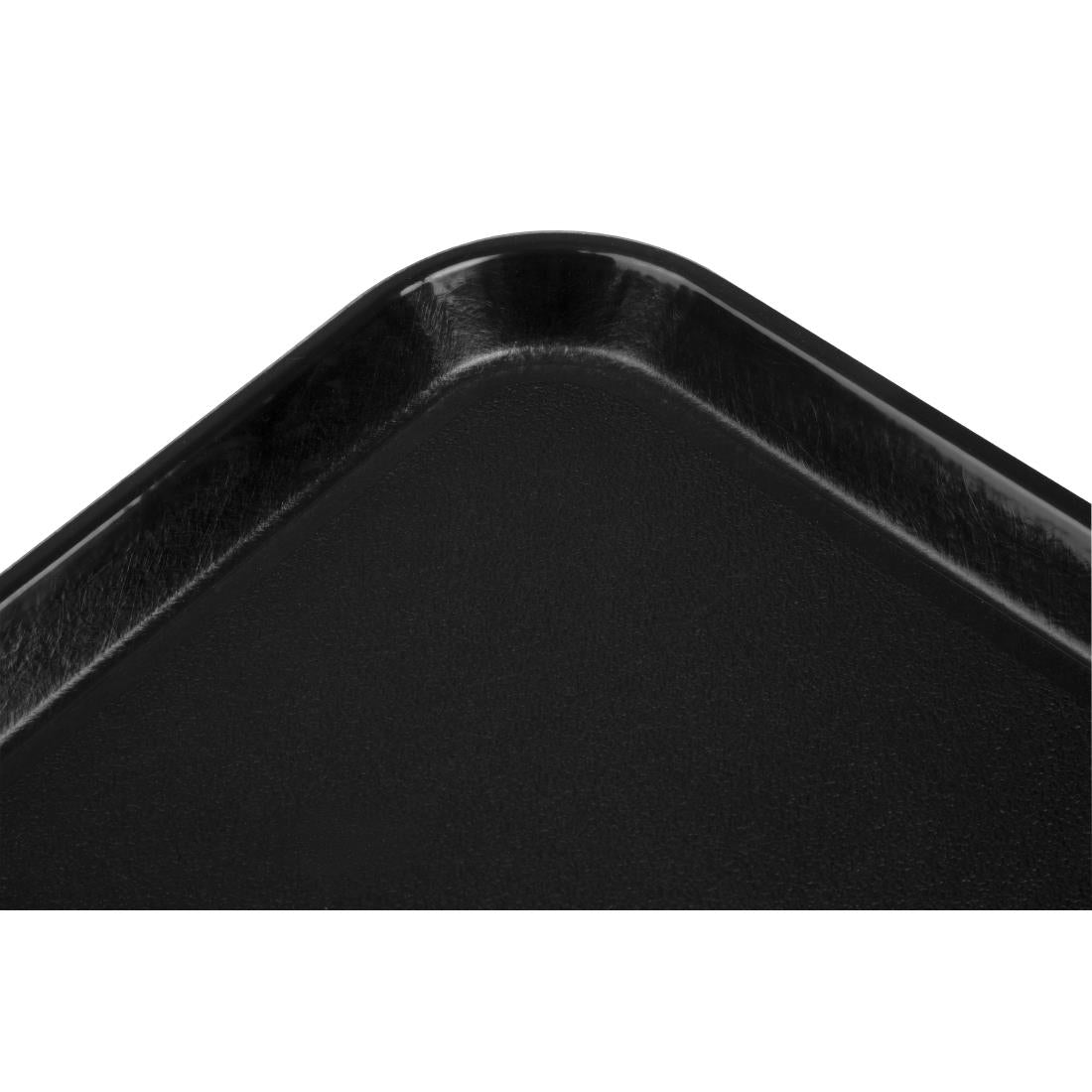 Cambro EpicTread Fibreglass Rectangular Non-Slip Tray Black 350mm - DS516 Cambro