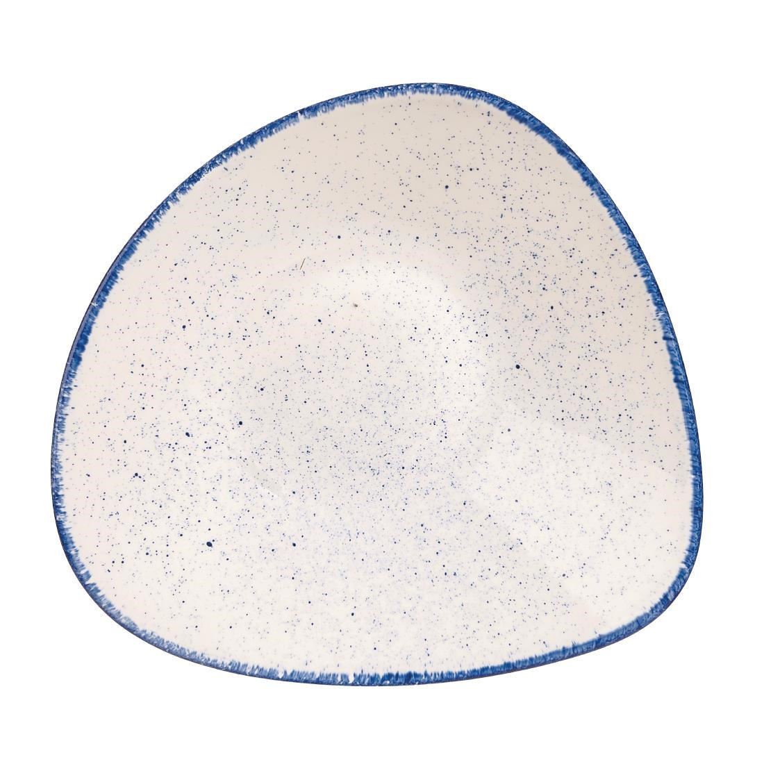 Churchill Stonecast Hints Triangular Plates Indigo Blue 229mm (Pack of 12) - DS582 Plates Churchill