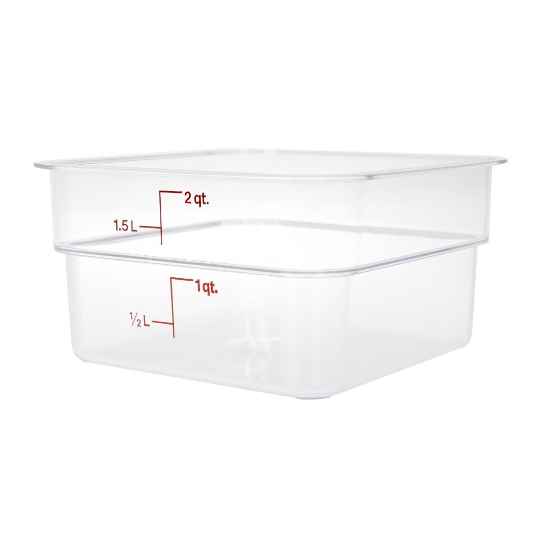 Cambro Square Polycarbonate Food Storage Container 1.9 Ltr (Pack of 6) - DT195 Cambro