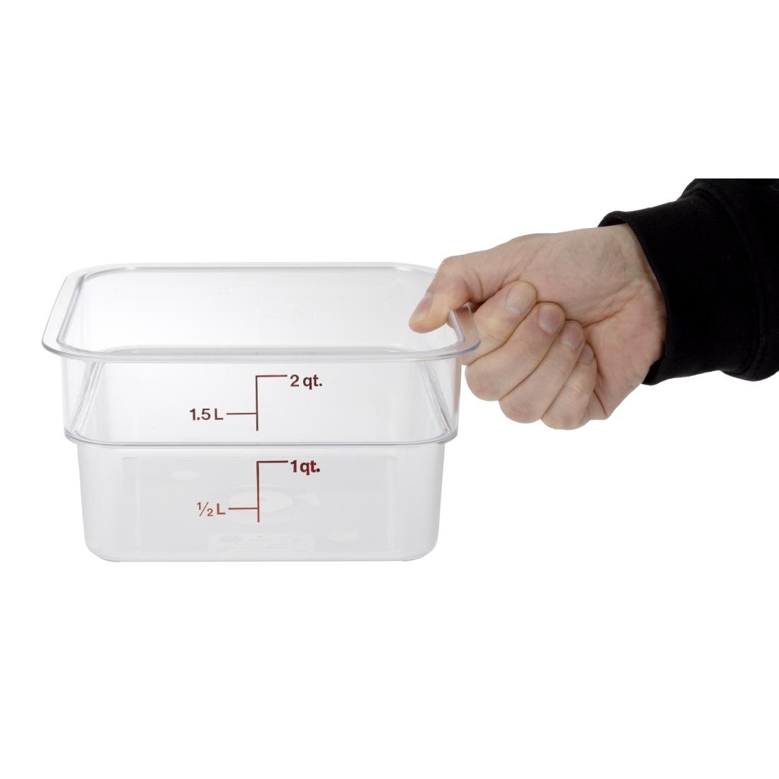 Cambro Square Polycarbonate Food Storage Container 1.9 Ltr (Pack of 6) - DT195 Cambro