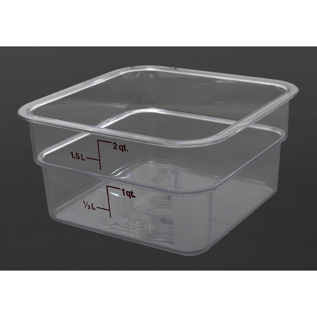 Cambro Square Polycarbonate Food Storage Container 1.9 Ltr (Pack of 6) - DT195 Cambro