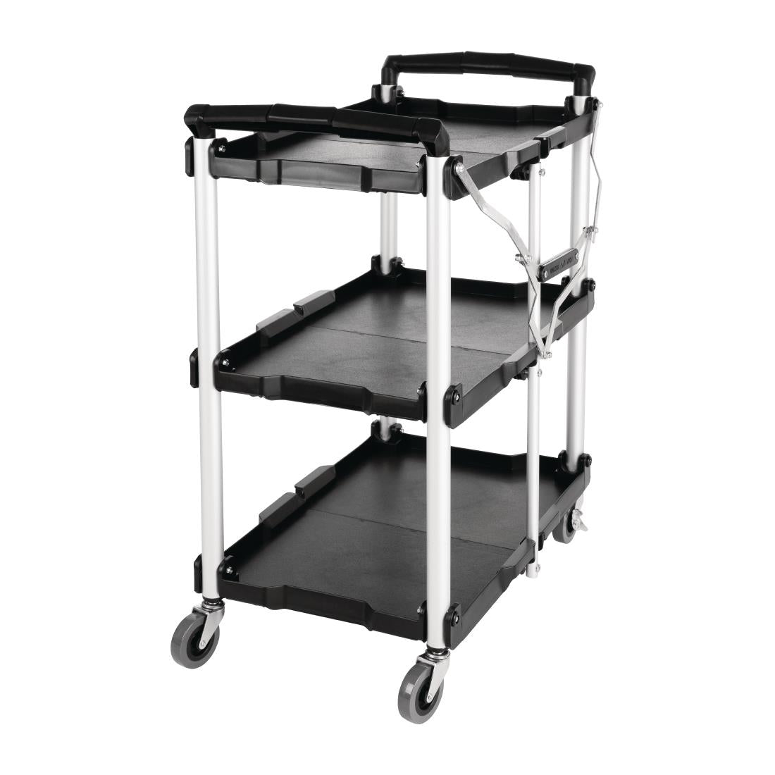 Vogue 3 Tier PP Folding Trolley Black - DT429 Vogue