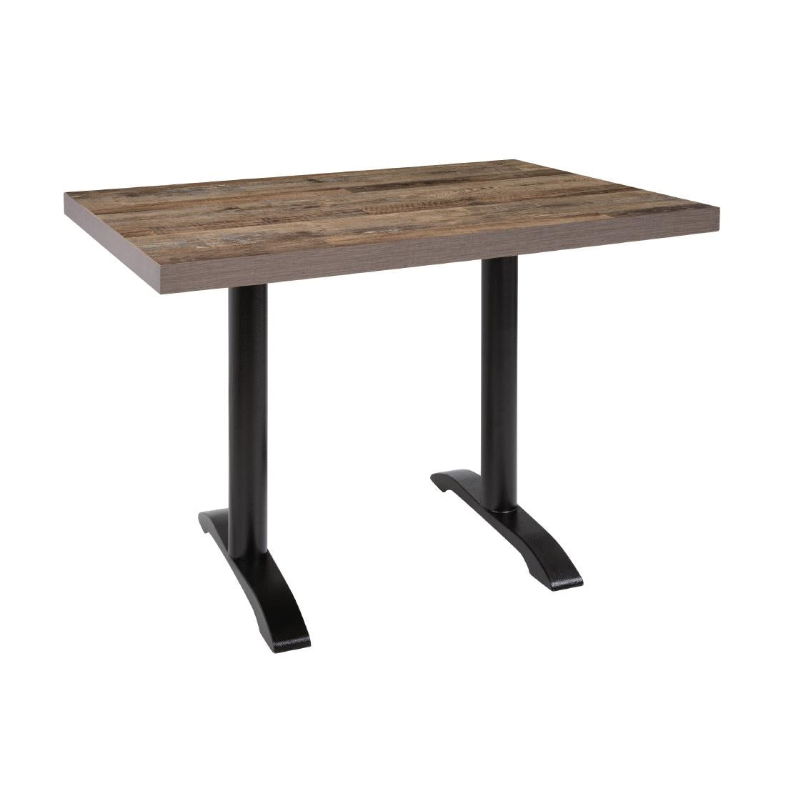 Bolero Pre-Drilled Rectangular Table Top Urban Dark 1100(W) x 700(D)mm - DT440 Wood Effect Table Tops Bolero