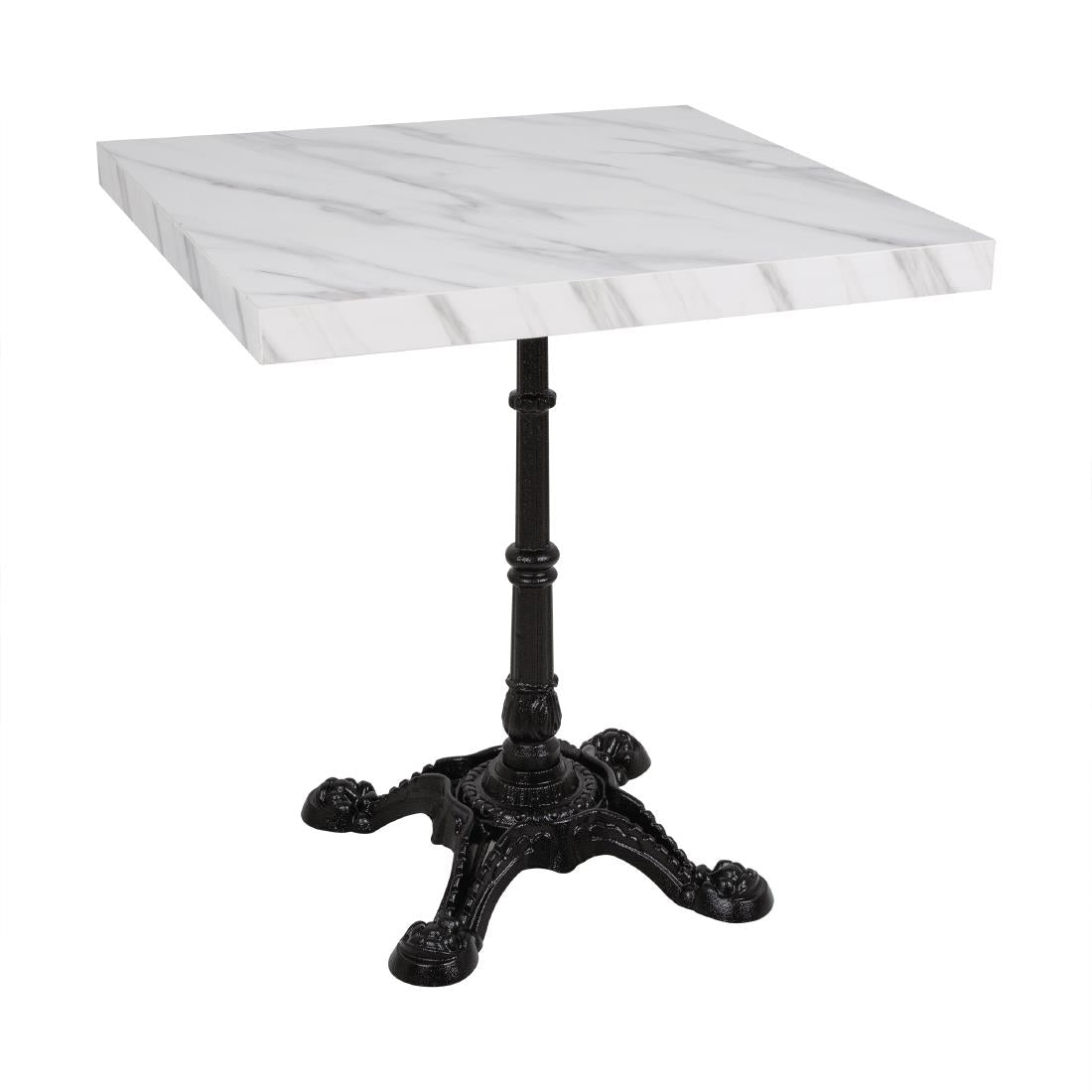 Bolero Pre-Drilled Square Table Top Marble Effect 700mm - DT446 Stone Effect Table Tops Bolero