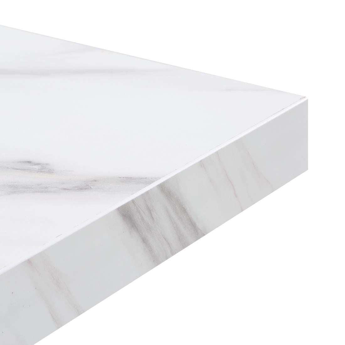 Bolero Pre-Drilled Square Table Top Marble Effect 700mm - DT446 Stone Effect Table Tops Bolero