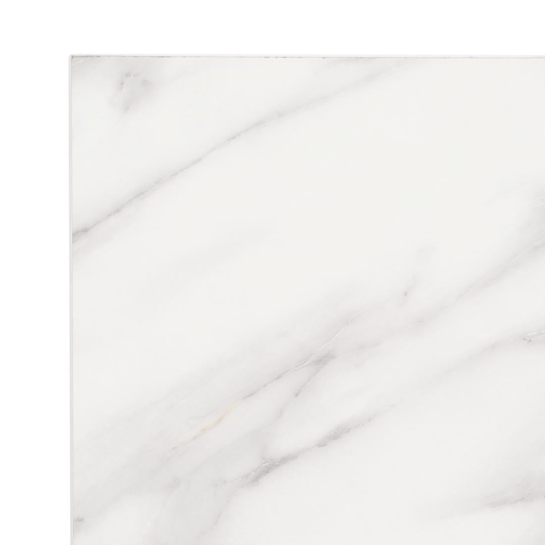 Bolero Pre-Drilled Square Table Top Marble Effect 700mm - DT446 Stone Effect Table Tops Bolero