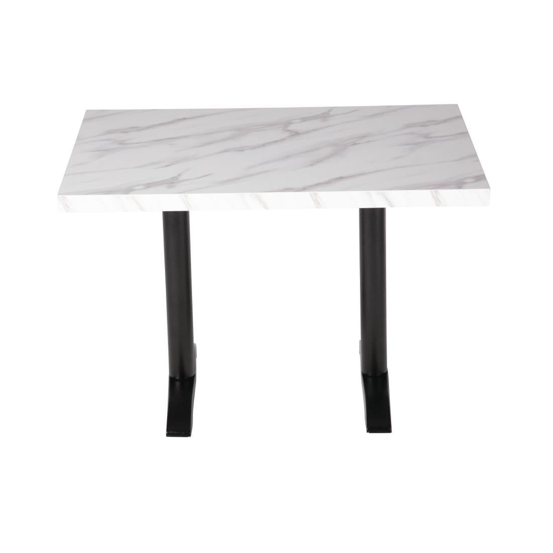 Bolero Pre-Drilled Rectangular Table Top Marble Effect 700mm - DT447 Stone Effect Table Tops Bolero