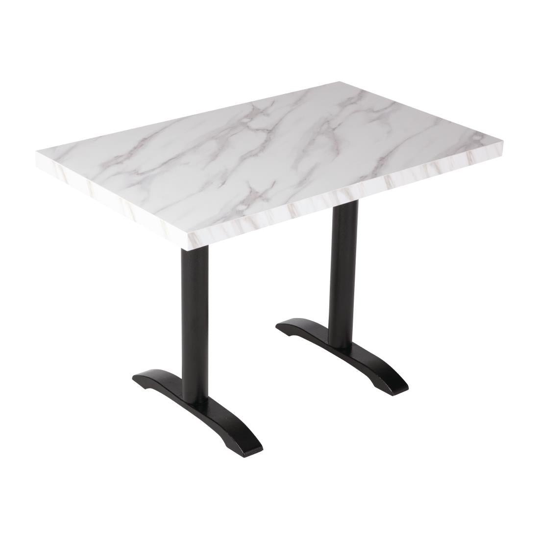 Bolero Pre-Drilled Rectangular Table Top Marble Effect 700mm - DT447 Stone Effect Table Tops Bolero