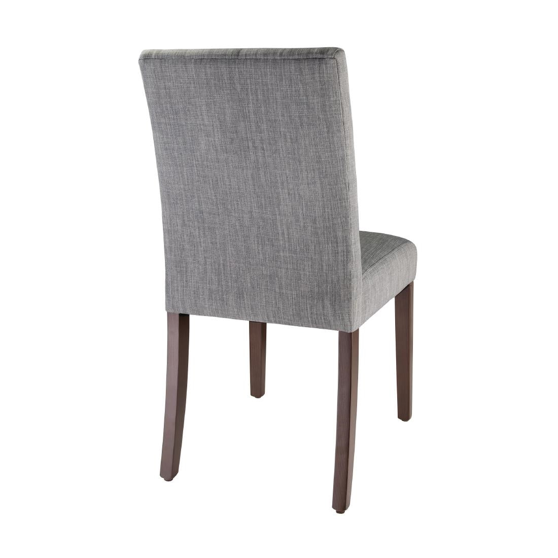 Bolero Chiswick Dining Chairs Charcoal Grey (Pack of 2) - DT696 Upholstered Dining Chairs Bolero