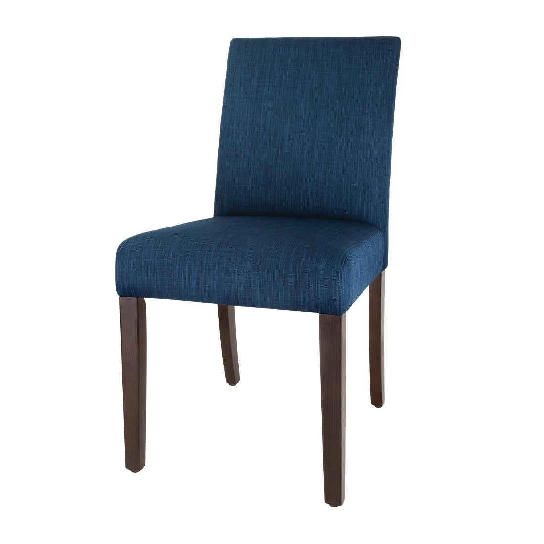 Bolero Chiswick Dining Chairs Royal Blue (Pack of 2) - DT697 Upholstered Dining Chairs Bolero