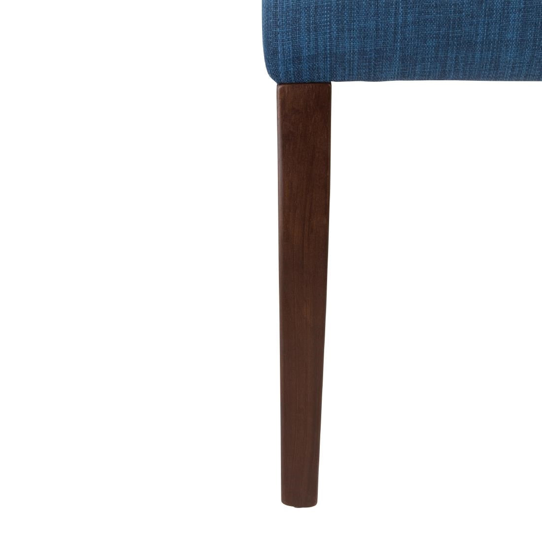 Bolero Chiswick Dining Chairs Royal Blue (Pack of 2) - DT697 Upholstered Dining Chairs Bolero