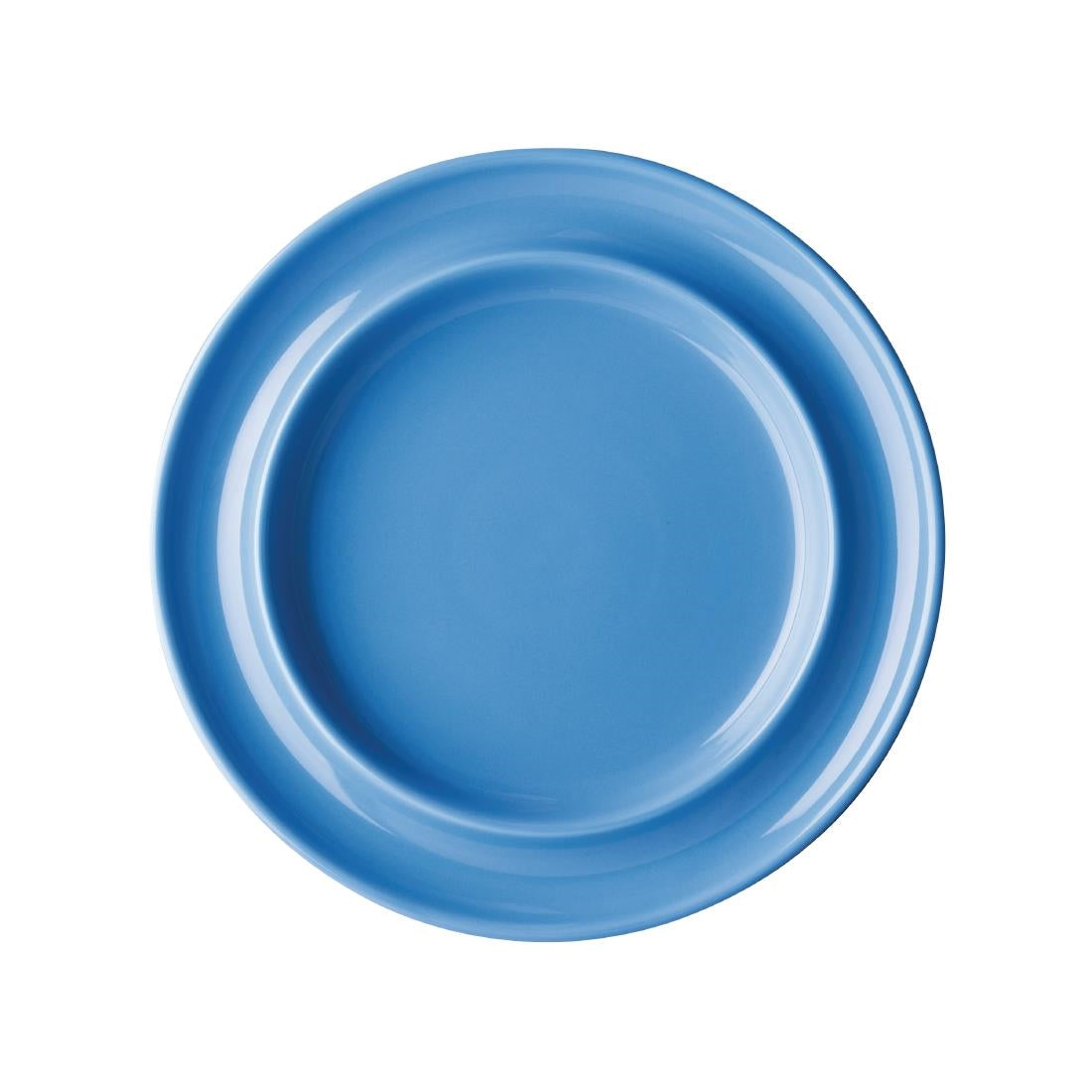 Olympia Heritage Raised Rim Plates Blue 203mm (Pack of 4) - DW140 Plates Olympia
