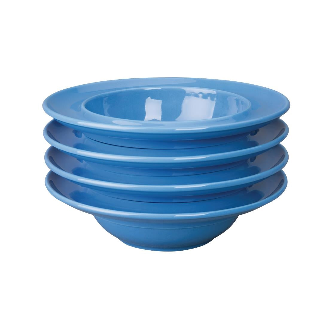 Olympia Heritage Raised Rim Bowls Blue 205mm (Pack of 4) - DW142 Bowls Olympia
