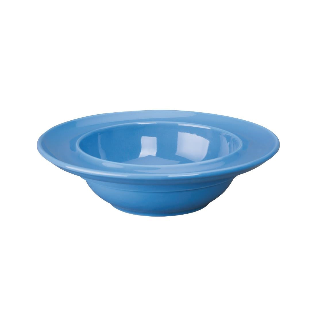 Olympia Heritage Raised Rim Bowls Blue 205mm (Pack of 4) - DW142 Bowls Olympia