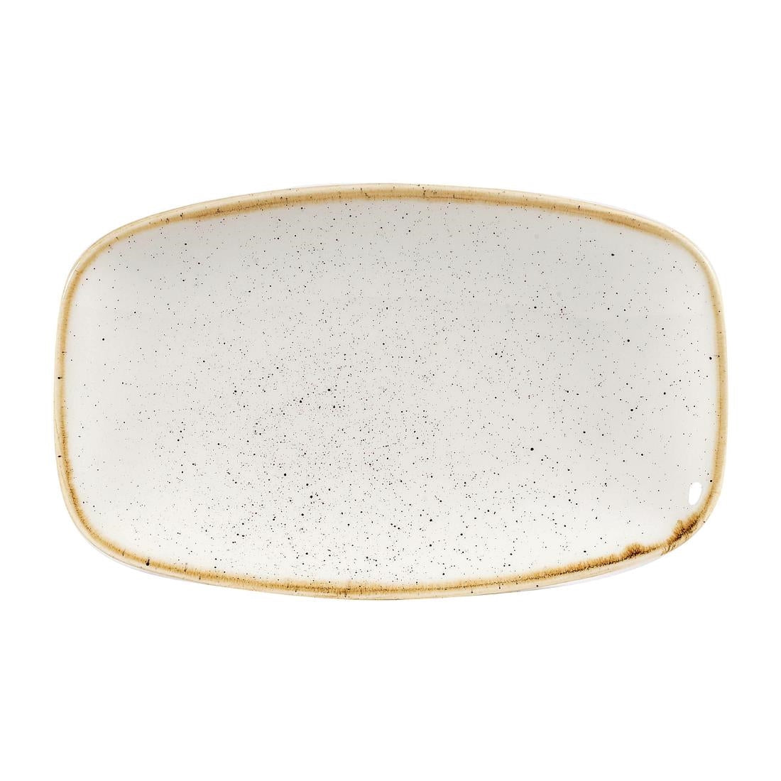 Churchill Stonecast Rectangular Plates Barley White 121 x 200mm - DW327 Plates Churchill