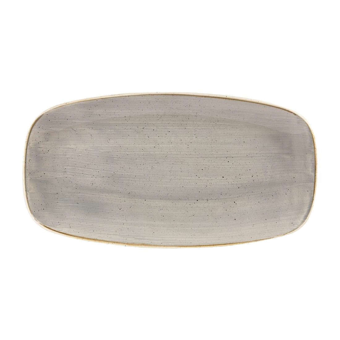Churchill Stonecast Rectangular Plates Peppercorn Grey 189 x 355mm - DW330 Plates Churchill